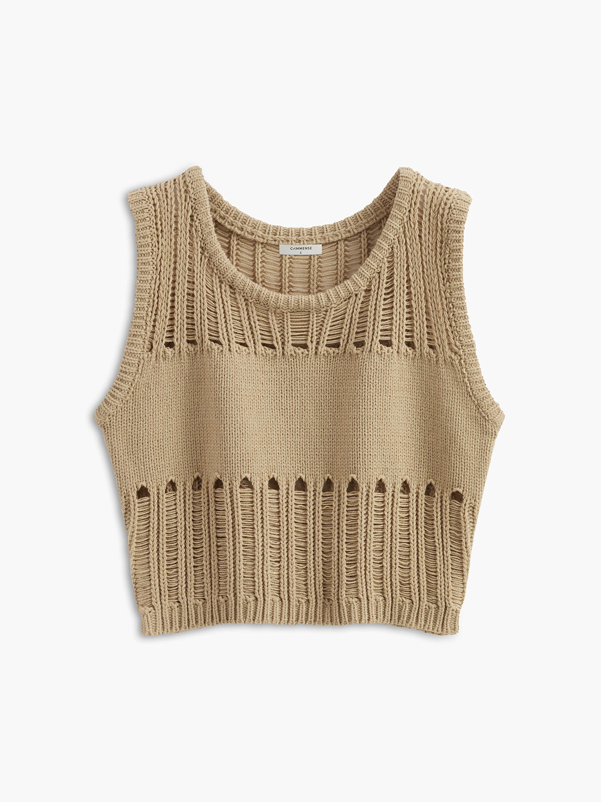 Hollow Out Stretch Sweater Vest