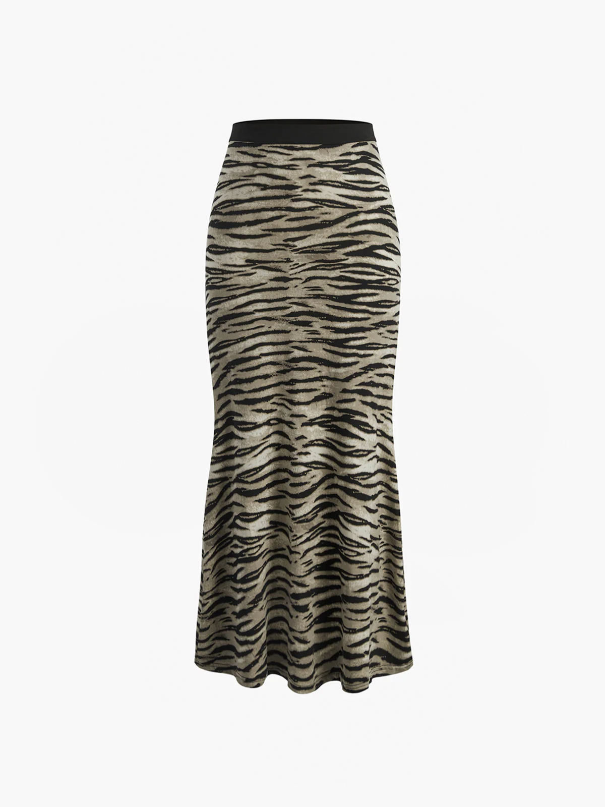 Tiger Pattern High Waist Skirt